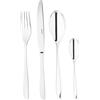 Sambonet Leaf 52163-G2 - Set di Posate da Tavola monoblocco in acciaio inox 18/10, per 12 persone, 48 pezzi: 12 forchette, 12 cucchiai, 12 coltelli, 12 cucchiaini da tè