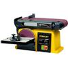 STANLEY - Levigatrice da banco 370 W 2-in-1 disco 150 mm e nastro 100 × 914 mm - base in ghisa stabile per levigatura e lucidatura legno e metalli
