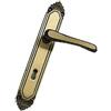 OEM Maniglia per Porta con Placca Foro Yale in ottone Bronzato mod. Export