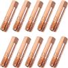 ZFKXGS 10PZ 0,6MM Consumabili MIG MB15AK Accessori Ugelli Gas M6 Punta Guidafilo Ugello Saldatrice Filo Punta Di Contatto in Rame Suggerimenti Per I Contatti Di Saldatura per Torcia 15AK MIG MAG