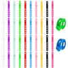 Korechain 40 Pezzi Fascette Riutilizzabili in Silicone, Organizer Cavi con 4 Fori Regolabili, Fermacavi Elastici, Organizzatore per Gestione Cavi Ricarica, Auricolari e PC, Adatti Viaggi Casa (10 Colori)