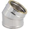 FORTUNATO Curva 45° per Canna Fumaria, Doppia Parete, Diametro 200/250 mm, Acciaio Inox AISI 316L/304 Spessore 0,5mm