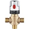 kisimixer Valvola miscelatrice termostatica per sistema doccia, controllo della temperatura dell'acqua, tubo di controllo del termostato, in ottone massiccio, regolatore dell'acqua calda fredda a 3