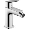 Hansgrohe Logis Mitigeur de bidet Fine, ComfortZone110, garniture de vidage à tirette, saillie 112mm, 71201000, 71201000, Colorazione: cromo