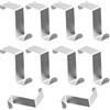 ACONDE 10 ganci per porta in acciaio inox, senza foratura, gancio a Z, gancivo reversibile, 45 mm, per armadio da cucina, porta dell'armadio, porta della stanza, colore argento