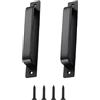 Vauki 2 maniglie per porte scorrevoli, maniglie per porta fienile, maniglie per porte scorrevoli con 4 viti, maniglie in lega nera, per porta del balcone, per giardino, porta del garage