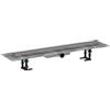 hansgrohe RainDrain Compact - set completo di canalina doccia (incl. set di installazione), canale di scarico piastrellabile 800 mm, installazione piatta, acciaio inox spazzolato