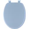 Tendance - Sedile WC in MDF da 18 pollici con chiusure in plastica - Azzurro - Bagno - Sedili WC universali - Coperchio WC