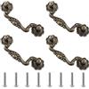 Generic Confezione da 4 maniglie anticate per cassetti - 78 mm, maniglie a goccia in bronzo per cassettiere e armadi