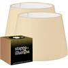Stappa e illumina Doppio kit Paralume e Stappa e illumina per trasformare la tua lampada bottiglia con un paralume (2 Kit con paralume Tortora da 25cm)