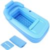 ROGONPDK Vasca da bagno pieghevole portatile per adulti, gonfiabile, vasca da bagno, vasca da bagno, bagno pieghevole con cuscino, portatile pieghevole per adulti, 160 × 84 × 64 cm