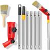 Aurobest 1.7m Asta Estensore Pennello Multi Angolo, Barra Estensione Pennelli Pittura, Prolunga Rullo Vernice Rotazione 180°, Spazzola Estensibile per Soffitti, Pareti, Scale, Angoli, Tetti, Porte Finestre