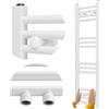 GRANITAN Scaldasalviette RAVEN 100x30 cm, Bianco | Scaldasalviette e Portasalviette Efficiente, Scaldasalviette Utilizzabile, Radiatore per Bagno, 274W