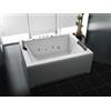 Wellness Point Vasca idromassaggio Torino, 180 x 142 cm, per 3 persone, vasca idromassaggio con 16 idrojet e 16 airjet, riscaldamento, sistema audio Bluetooth, cascata, luce colorata, vasca da bagno in acrilico
