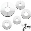 NIVRAIN 10 Pezzi Rosetta Acciaio Inox, Rosetta per Rubinetto Rosetta Copertura, Autoadesivo Coperchio del Foro Rubinetto Plug, Adatto per Coprire Gli Spazi Vuoti Tra i Tubi Negli Scaldabagni