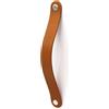 Black Tree Maniglie per mobili in pelle premium, maniglie per armadi, cucina, in vera pelle, pomelli per mobili (Cognac, 160 mm)