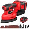 TEENO Levigatrice multifunzione wireless 3 in 1, levigatrice triangolare 20 V, batteria 4,0 Ah