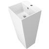 Parama Lavabo freestanding 33x33cm in ceramica bianco lucido con troppopieno | Levante