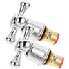 KALLORY Manopole Rubinetto Caldo-Freddo 1/2 Pollice Stile, Set 2 Pezzi Maniglie di Ricambio per Rubinetti Bagno e Cucina, Adatte per Rubinetti Pomello a Croce, Guarnizione Colore Casuale