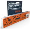 Presch Metro pieghevole da 3 metri con scala degli angoli - Legno - Arancione - Numeri grandi e facilmente leggibili - Incastro preciso - Metro legno pieghevole, metro righello con motivo di strumenti