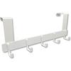 ASOPFYUM AQUATITAN Appendiabiti da porta, ganci in metallo da appendere alle porte della camera da letto, ganci sopra la porta per appendere cappotti, asciugamani, borse o vari altri oggetti, 5 ganci (bianco)