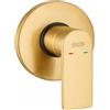 Topolenashop Miscelatore Doccia Incasso Oro Opaco Monocomando - Rubinetto Doccia a Parete con Piastra Rotonda, Design Moderno in Ottone, Comando Acqua Calda/Fredda | 94021