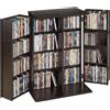 VEVOR Mobile Portaoggetti Scaffale Organizer per CD DVD, Mobiletto 610 x 368 x 846 mm per Libri Riviste Giochi Contenitore 16 Scomparti Multimediale per Ufficio Salotto Soggiorno, Colore Marrone