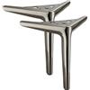ETOPARS Sostituzione dei piedi del triangolo del metallo delle gambe della mobilia per Cabinet Dresser Sofa Chair Workbench,Pack di 2(Gun Black,12cm)