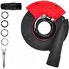 HKQBXO Cuffia per Aspirazione e Raccolta Polvere 125 mm per Smerigliatrice e Levigatrici - Ideale per Calcestruzzo, Marmo e Piastrelle - Include Set di Accessori