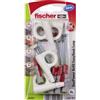 fischer EasyHook Loop 8, set da 4 Ganci a Occhiello e 4 Tasselli DuoPower 8 x 40 mm, Montaggio Facile e Veloce Senza uso di Pinze su Muro, Cartongesso, Mattoni Forati, Cemento, Legno, Soffitto, 557927