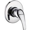 MOKEKA Rubinetto per Doccia a Parete per Bagno, MOKEKA Miscelatore Monocomando Muro per Bagno, Regolabile in Temperatura Fredda e Calda cromato (BS-002)