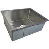 Omeere Lavello da incasso in acciaio inox 304 rettangolare, lavello da cucina, sottopiano 1 vasca, 54 x 44 cm