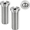ACKKOR 2 Pezzi Vite per Piletta Lavello Cucina, Vite a Bullone in Acciaio Inox, Vite Filettata Cava M12 x 32 mm per Tappo Filtro Lavandino e Bacino