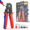 YSYFAD Pinza Crimpatrice Capicorda Set 0,08-16 mm² (AWG 28-5), 1200 pcs | Crimpatrice Autoregolabile con 1200 Puntalini Elettrici a Crimpare per 10mm² 16mm² Terminali Isolati e Non Isolati