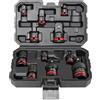 KOSLEOW Kit da 11 Pezzi Adattatore e Riduzione per Bussola ad Impatto, Prolunghe e Giunto Cardanico in CR-V/CR-MO, 1/4 3/8 1/2 per Chiave a Cricchetto, Avvitatore, Chiave Dinamometrica, con Astuccio