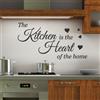 wall sticker studio Kitchen is the Heart - Adesivi da parete con citazione in lingua inglese Kitchen is the Heart, decorazione da parete