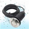 Tomotato Pulsante per lo smaltimento dei rifiuti, Pulsante Pneumatico Tritarifiuti con Tubo dell'Aria, 32 mm Pulsante in Acciaio Inox, Pulsante per Tritarifiuti e Vasca da Bagno