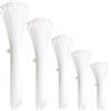 Oksdown Fascette Plastica Bianco 300 Pezzi Bianche Fascette Elettricista 100/150/200/250/300mm Lunghe per Gestione dei Cavi Elettrici Giardinaggio