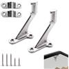 luopeidian Staffe Corrimano, Supporto Corrimano Scale Acciaio Inossidabile 304 Elettrolucidatura, Staffa Ringhiera Acciaio Inox con Viti, Supporto Ringhiera Scale Robusta Murale Balcone Terrazza, 2 Pezzi
