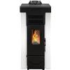 STUFE A PELLET ITALIA Niagara 14 KW Canalizzata - Stufa ad Aria Ventilata Efficienza 89% Scalda 130m² Autonomia 15H Programmabile 5 Velocità e Potenze Garanzia 24 Mesi Bianco