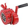 Marukio Allarme manuale portatile rosso della sirena della manovella per le truppe delle scuole allarmanti 120DB