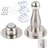 Sylalxeba 1 set di fermaporta magnetici in acciaio inox per ammortizzatori silenziosi, fermaporta idraulico per casa e ufficio, finitura argento