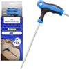 MONTERAL 2 x Chiave Brugola Impugnatura T Punta Sfera 4mm 30° in Acciaio Legato S2 | Chiave Esagonale a T - MONTERAL