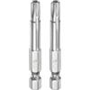 QUARKZMAN 2pz T30 Bit Torx di Sicurezza 1/4 Gambo Esagonale Star Bits 2L | Cacciavite Testa Torx con Foro, Acciaio S2, Magnetica Antimanomissione, per Rimuovere Viti Fissaggio