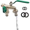 Rukjmqi Raccordatura Divertitore 2 Vie | Rubinetto Doppia Uscita per Lavatrice,Connettore Universale Rubinetto a Doppio Beccuccio per Bagno, Cucina, Giardino, Balcone, Cortile