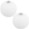 HONMEET 2 Pezzi Paralume a Sfera in Acrilico Bianco 15 Cm Filettatura in Metallo G9, Copertura Resistente Agli Urti per Lampada a Sospensione, Ricambio per Lampade da Soffitto per Casa e