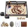 ACMER Taglierina laser da 36 W, macchina per incisione laser con supporto | Area di incisione 400 × 400 mm, Wi-Fi e scheda TF, macchina per incisione laser ad alta precisione per legno, metallo