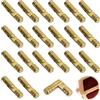 NYVOR 20 mini cerniera a barilotto invisibile in ottone, 5 x 25 mm Hinges mini scatola per gioielli fai da te scatola regalo in legno, piccole chiusure nascoste supporto pieghevole per cassetti in