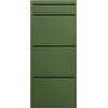 KARE Design scarpiera Caruso 3 Plus 1, verde oliva, 115x56x15 cm | ante basculanti, max. 6 paia di scarpe, salvaspazio, slim, materiale robusto
