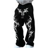 DDDMOISHOP Pantalone Nero Baggy Y2K Uomo, Pantaloni Larghi Estivi Leggeri per Palestra E Bodybuilding, Versatili per Casa, Sport E Tempo Libero